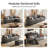 Colbey 123'' Upholstered L-shape Modular Cloud Sectional with Ottoman-2022137447