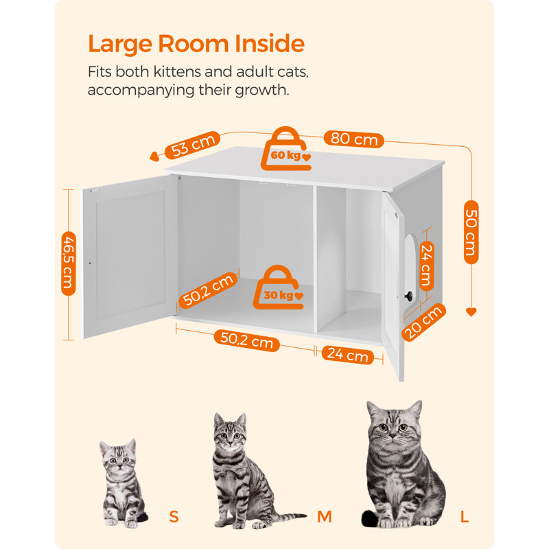 Litter Box Enclosure, White