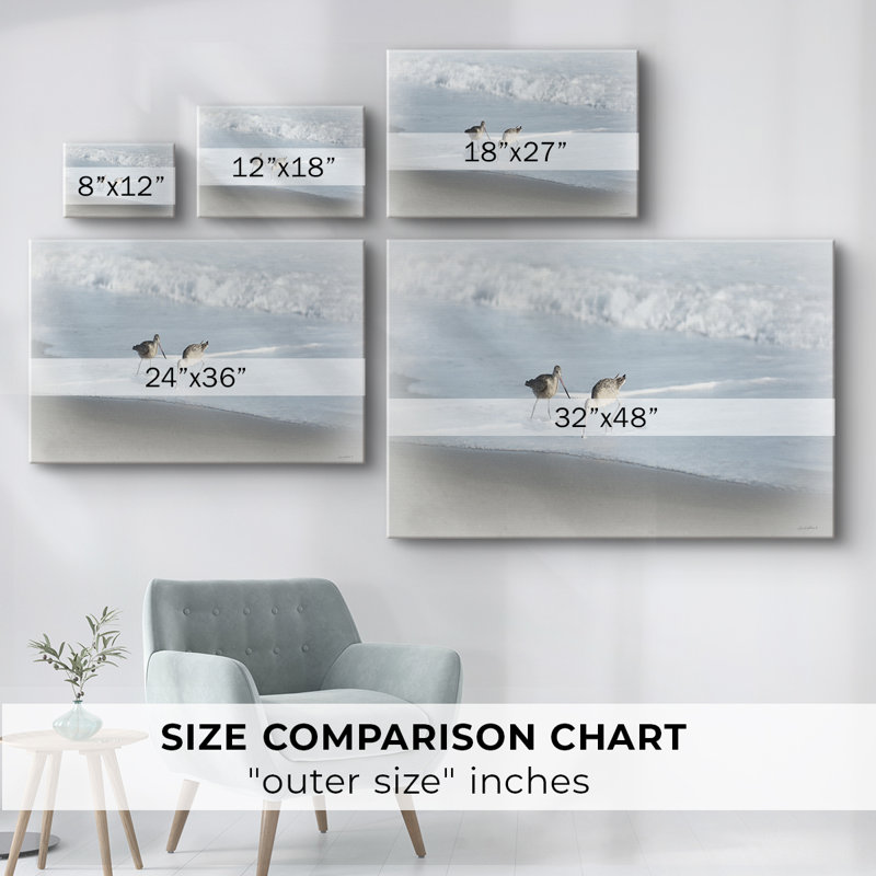 Sandpipers I -Gallery Wraraped Cavas, 12 x 18