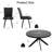 45.3"  Round Dining Table Set For 4, Extendable Wood Table With Faux Leather Chairs, Modern Kitchen Dining Room Set-1725856923