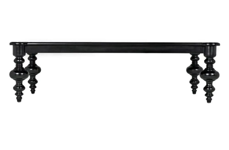 Graff Solid Wood Coffee Table, Hand Rubbed Black