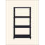 Bibliothèque industrielle à 4 niveaux, structure en métal enduit, rangement ouvert pour livres / magazines / décor-7173432