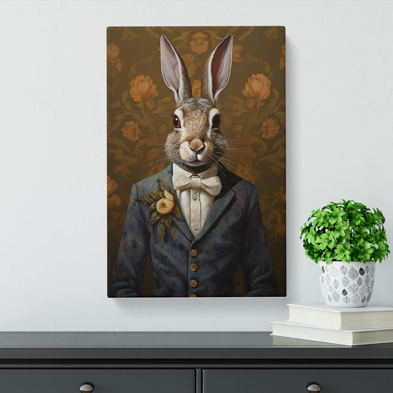 Hare Gothic Art - Wrapped Canvas, 60cm H x 40cm W x 3cm D