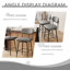 Ensemble de 2 chaises de bar rotatives 360 °-954301604