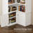 82.6" Corner Bookshelf with Doors, 6 Tier Large Corner Bookcase-1336406204