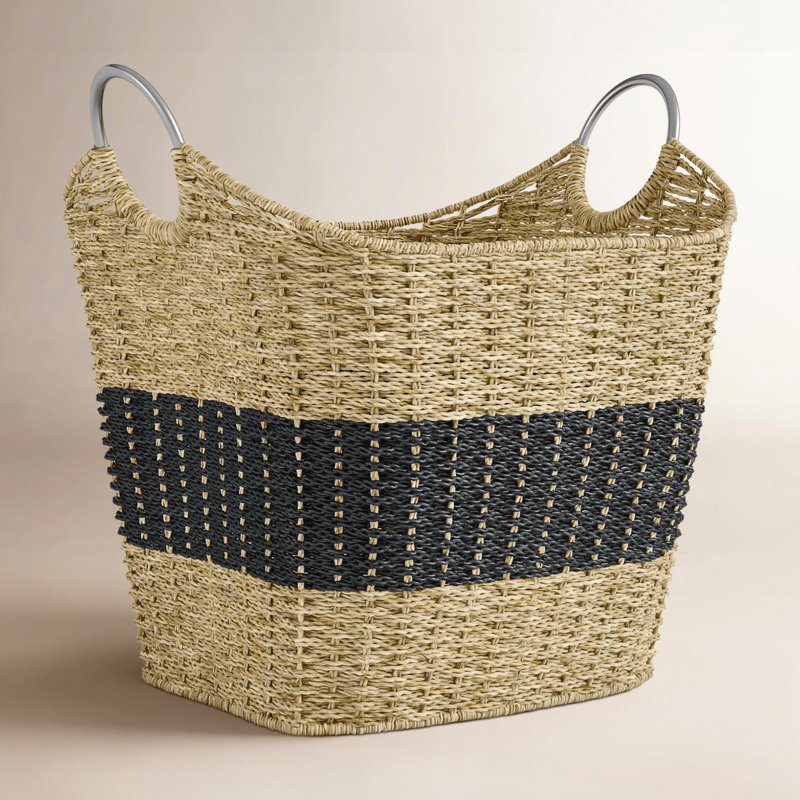 Panier de rangement deux tons Solana Seagrass