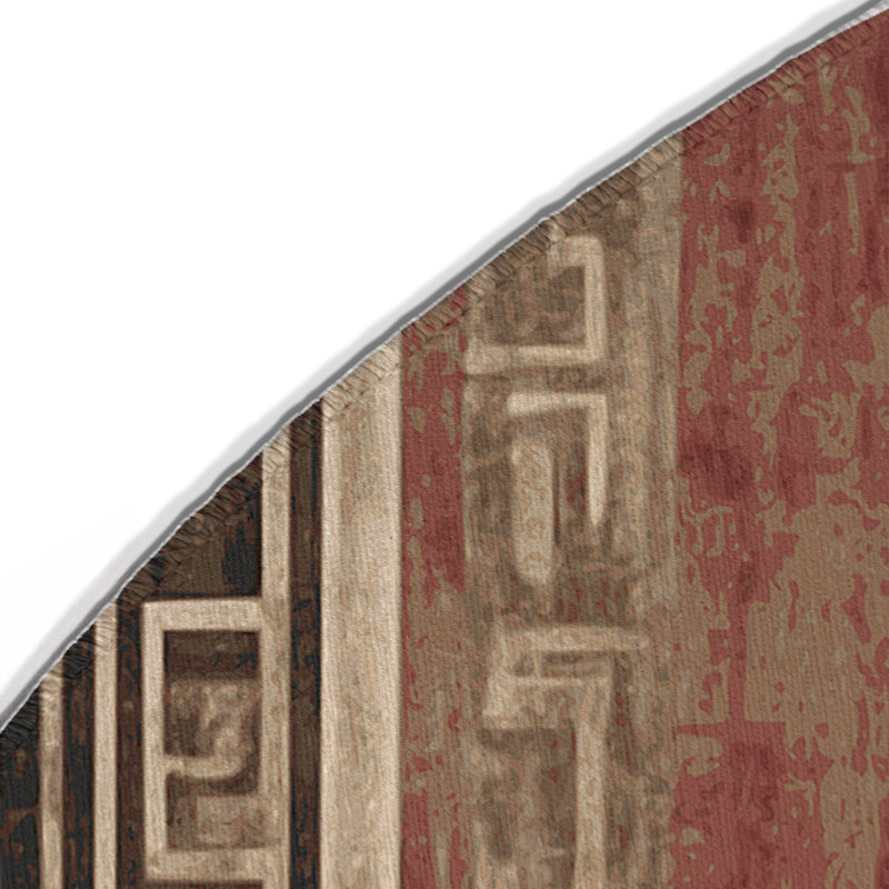 Spartan Shield Indoor And Outdoor Area Rug, Round 5'