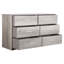 Commode de rangement grise à 6 tiroirs avec grands bacs en tissu | Idée de cadeau-1224293499