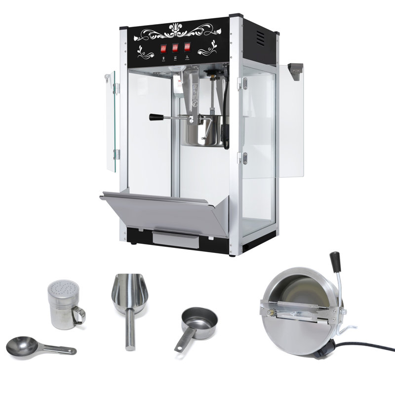 Machine à maïs soufflé de comptoir avec bouilloire 16 oz pour usage domestique et commercial