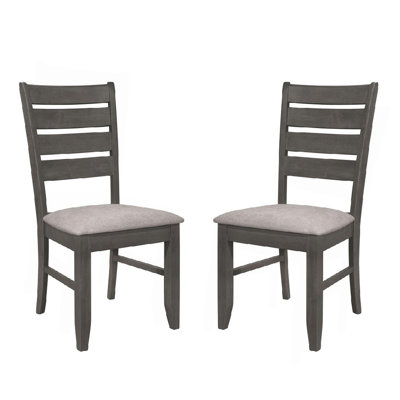 Ensemble de 2 chaises de salle à manger avec siège rembourré en tissu