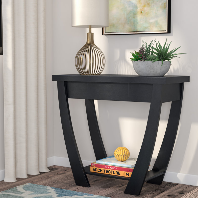 Manorville 91.44cm Console Table, Black