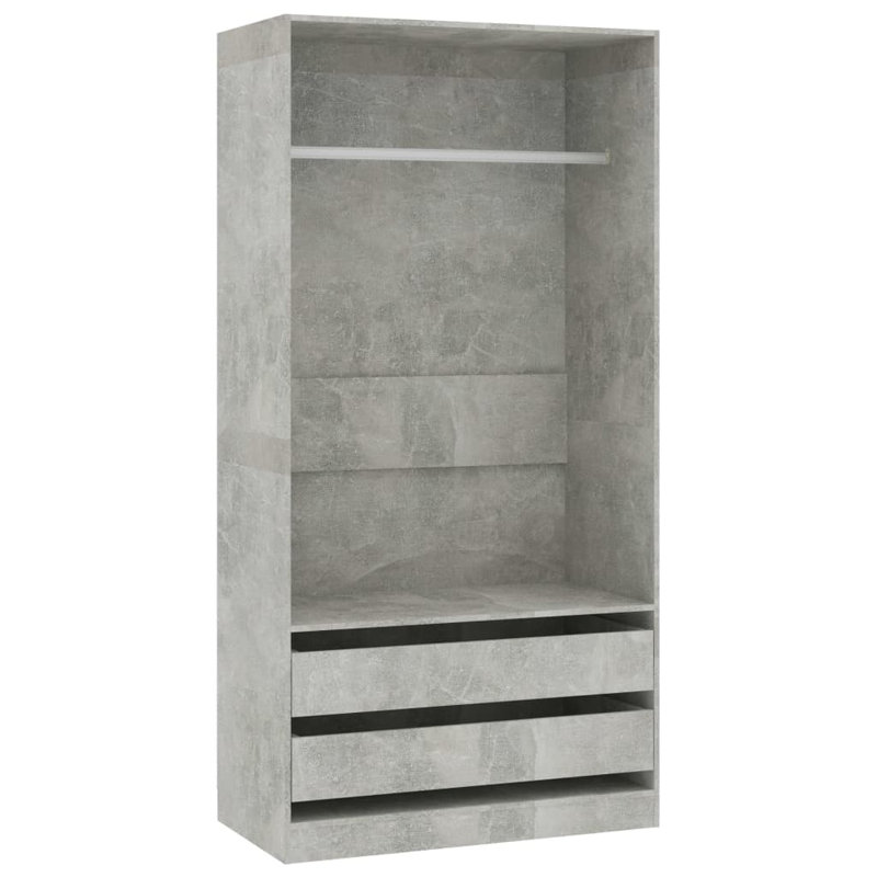 Adia Manufactured Wood Wardrobe, Grey