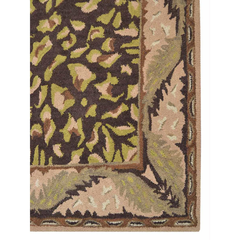 Tapis brun en laine touffeté à la main Crayton, Rectangle 9 pi x 12 pi