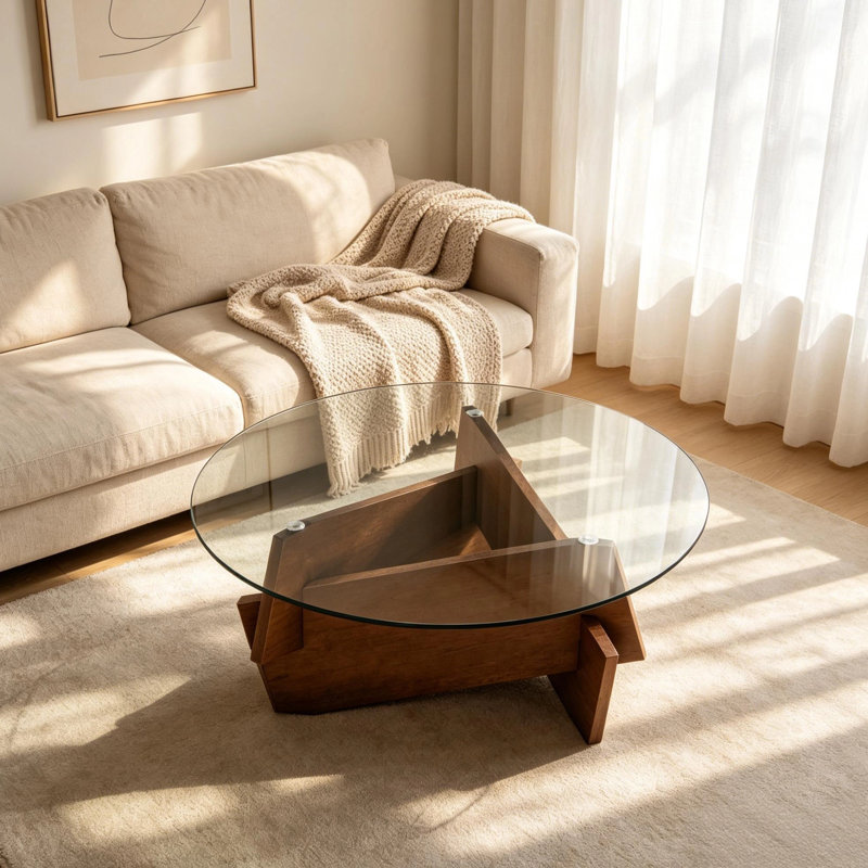 Table basse 35,4 po Mid Century