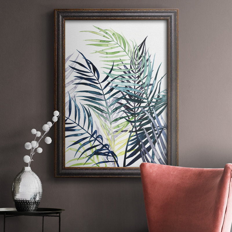 Twilight Palms I, toile encadrée de qualité supérieure - prête à être accrochée, H 20 po x l 16 po x P 2,5 po