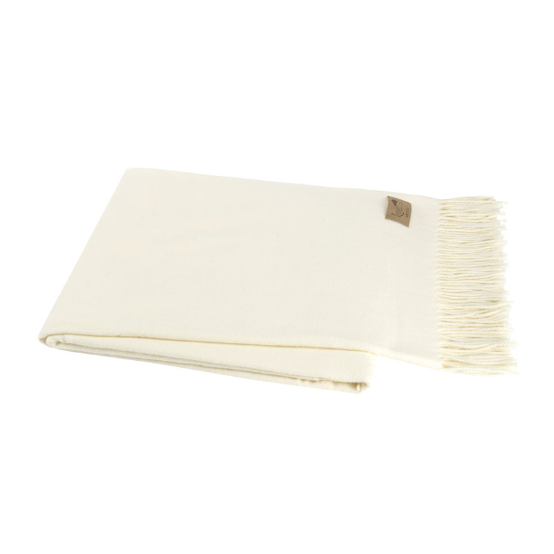 Italian Herringbone Throw, Ecru