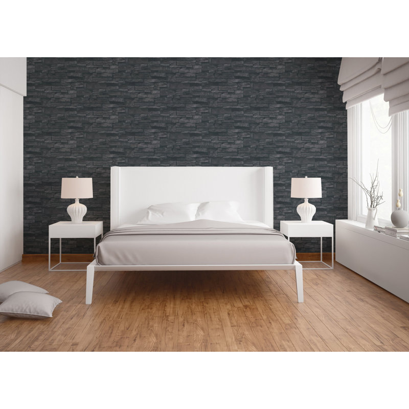 Bricks and More Collection Black Sandstone Splendour Wallpaper Roll