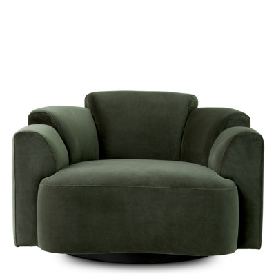 Swivel Chair Marbella Torrin Green Velvet