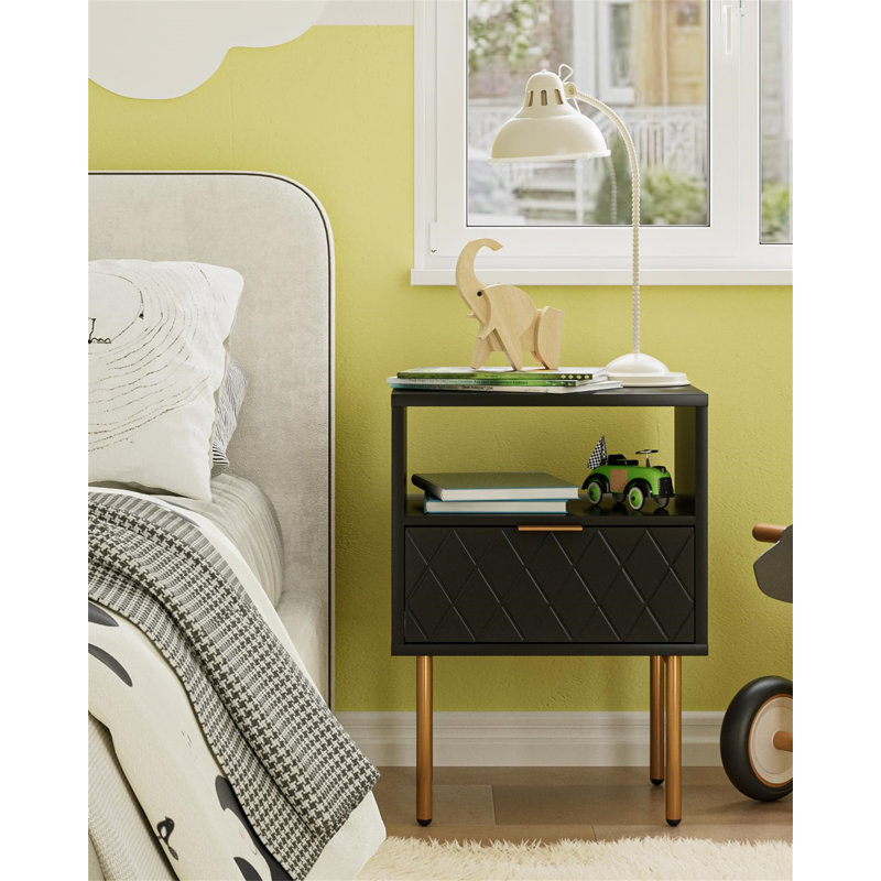 Aizik 39.878cm W Bedside Table