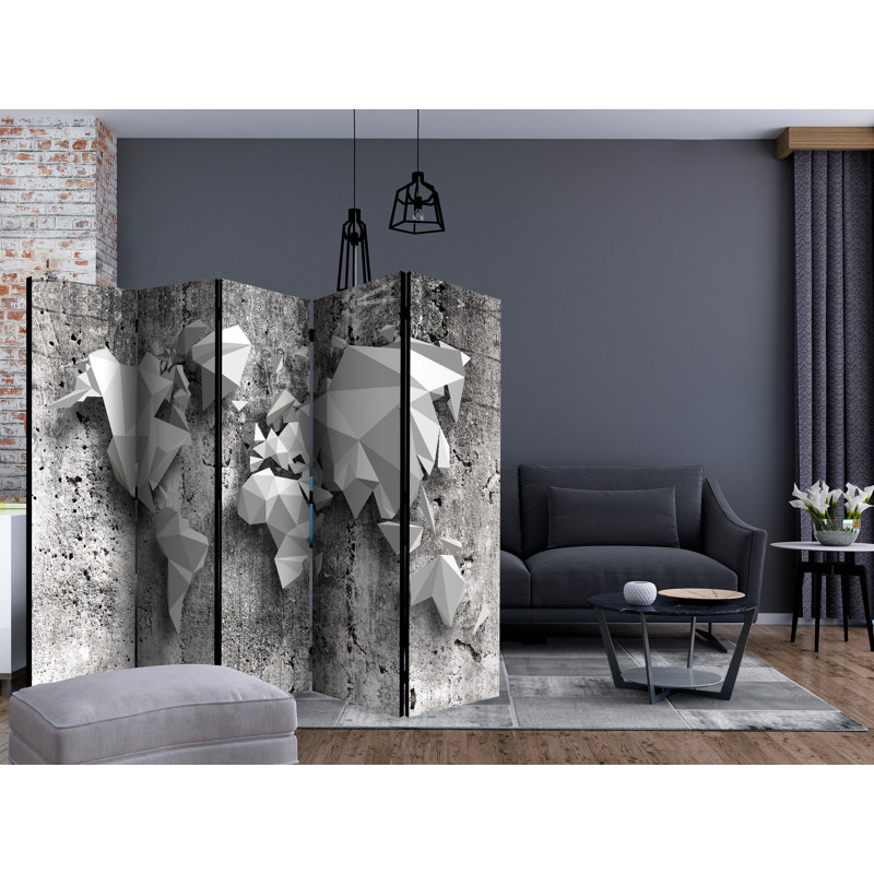 Hagia 225cm W x 172cm H 5 - Panel Folding Room Divider