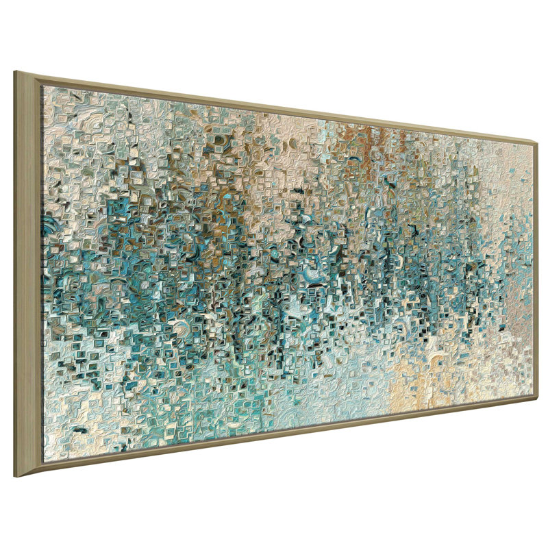 « Revealed » de Mark Lawrence - reproduction sur toile, Reproduction avec cadre flottant, H 39,5 po x l 63,5 po , Champagne