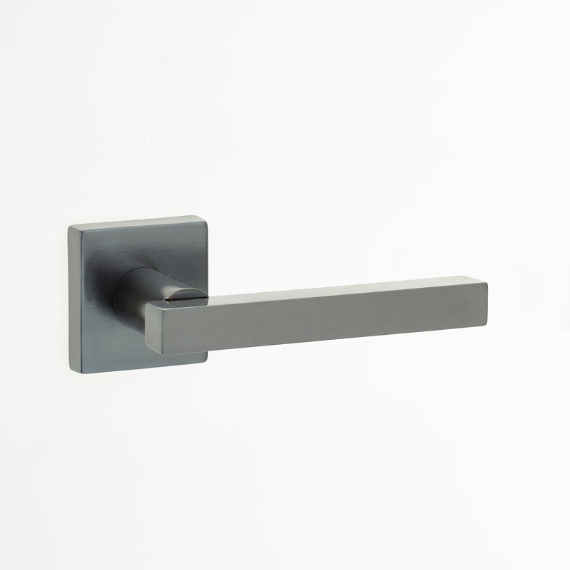 Cube Door Handle, Dark Bronze