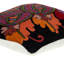 Coussin 100% coton avec fermeture à glissière 20 "x 20" noir et orange