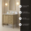 OVE Helena 36 in. Single Sink Bathroom Vanity in Antique Oak with White Engineered Stone Top, Brushed Gold Hardware-137129425