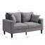 Comfy Living, 2, gris, avec cadre en bois franc, coussin confortable de 57 po, gris, base en bois pour les petits espaces-2116548457