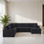 Canapé modulaire en U 115,32 "rembourré en forme de U avec méridienne pour le salon-382951953