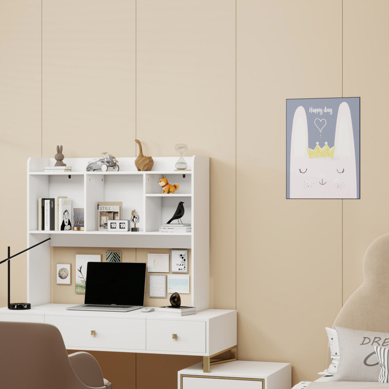 Desktop Bookshelf, High-Capacity Wood Desk Hutch Organizer With 5 Shelves For Computer Desk, Desktop Shelf Bookshelf Storage For  Office, College Dorm