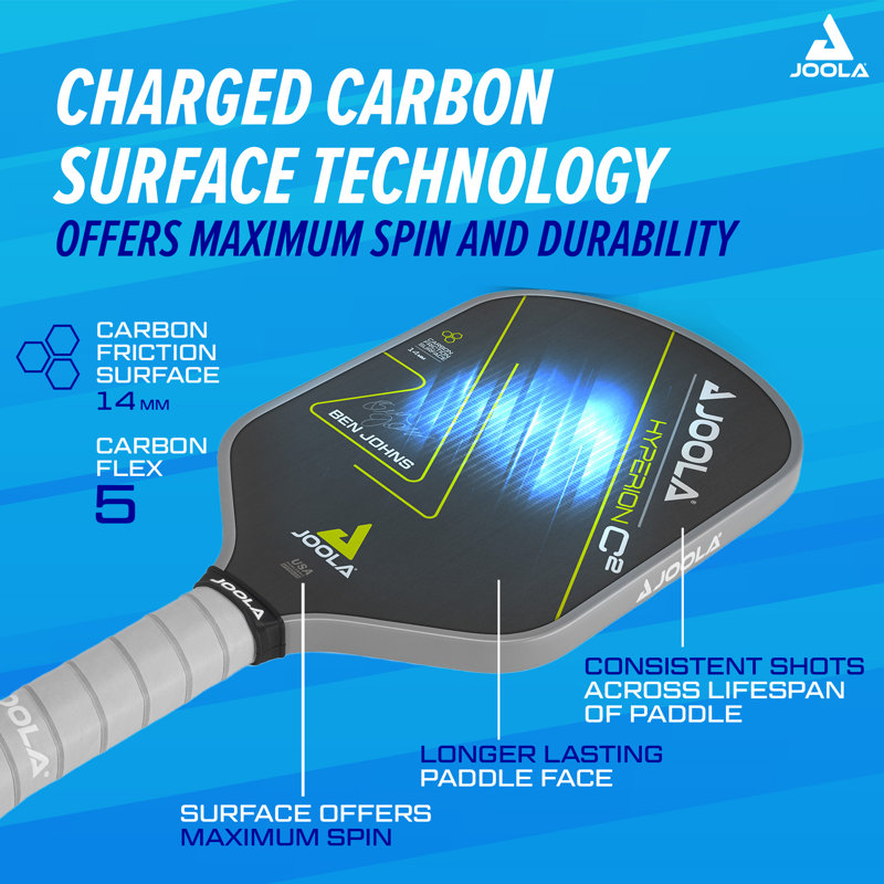 JOOLA Ben Johns Hyperion C 2 CFS - technologie de surface chargée - approuvé USAPA - 14 mm