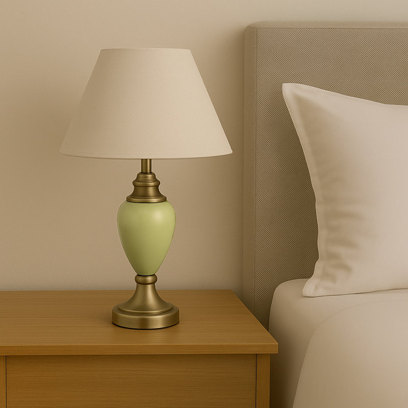 Ehrenfeld 43Cm Classic Antique Touch Bedside Table Lamp, Green