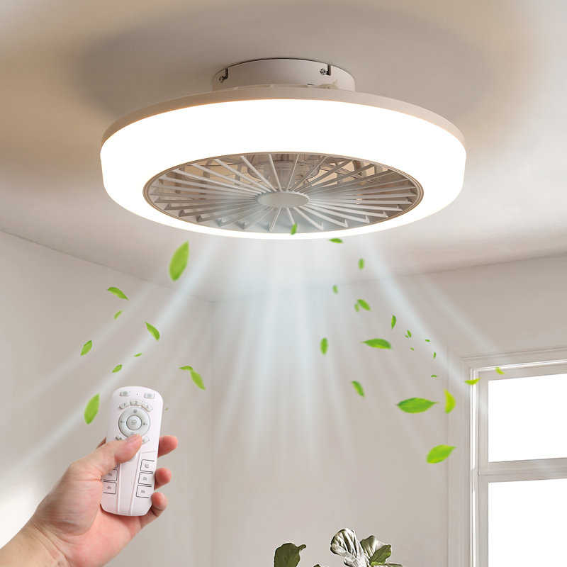17" 5-Blade White LED Ceiling Fan With Remote Control