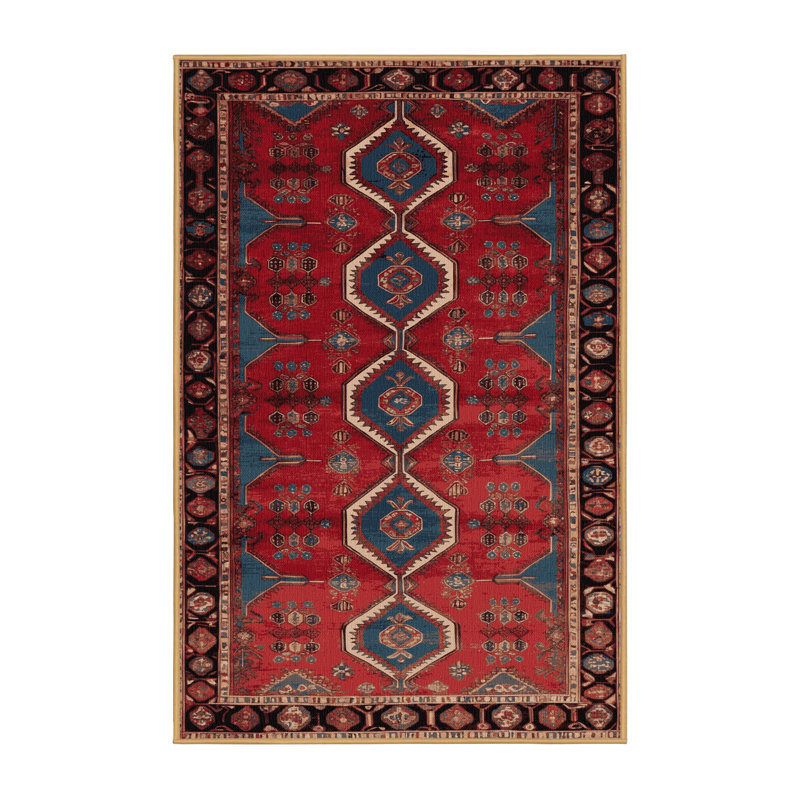 Machine Washable Persian Brown Area Rug, Rectangle 8' x 10'