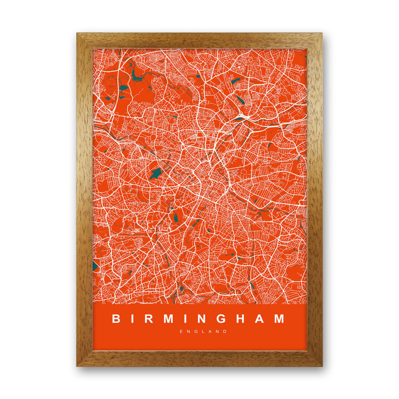 Birmingham I - Print, 46cm H x 34cm W x 3cm D, Brown Paper