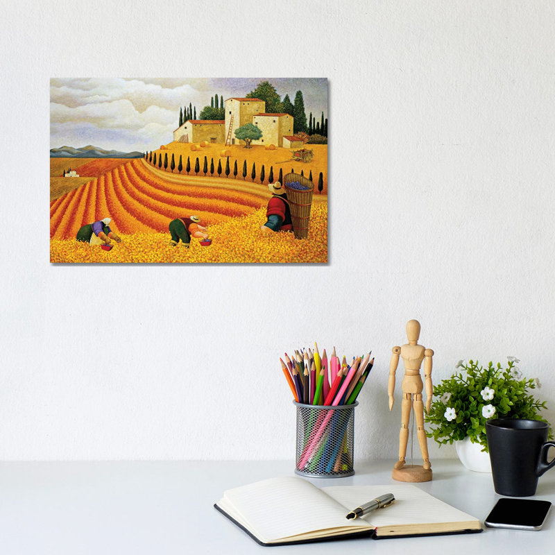 Village Harvest by Lowell Herrero - Wrapped Canvas Painting, 20.32 cm H x 30.48 cm W