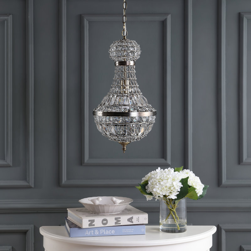 Lustre empire à 1 lumière Valery, 22,75" H x 12" L x 12" P