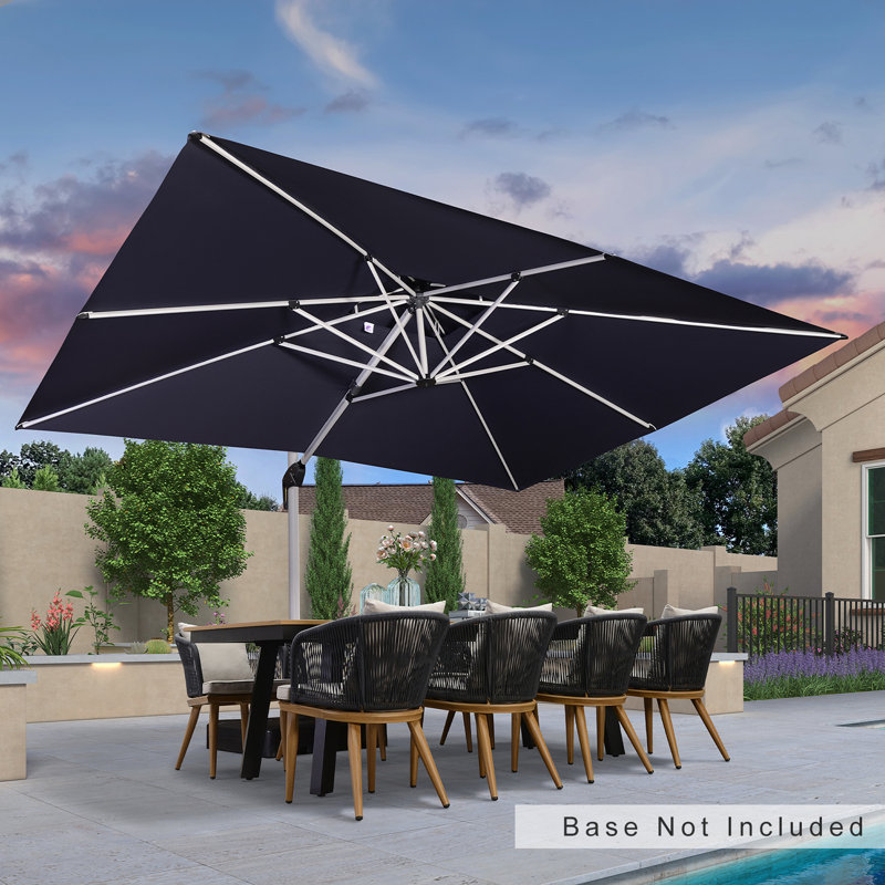 304cm X 396cm Rectangular Cantilever Parasol, Navy Blue