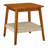 Side Table with Woven Shelf, Boho Side Table with Storage