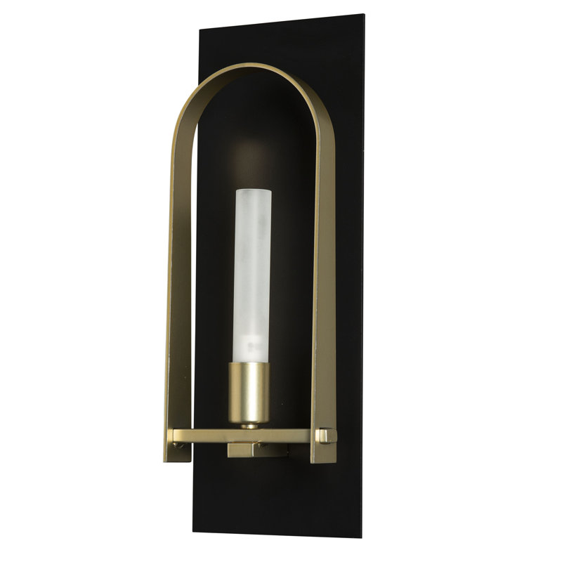 Triomphe 1 - Light Steel Armed Sconce, Sterling, Soft Gold