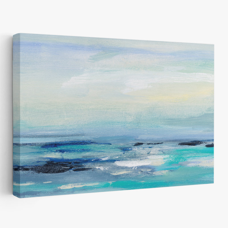 Coastal Turquoise Sea Waves II, 36" H x 24" W