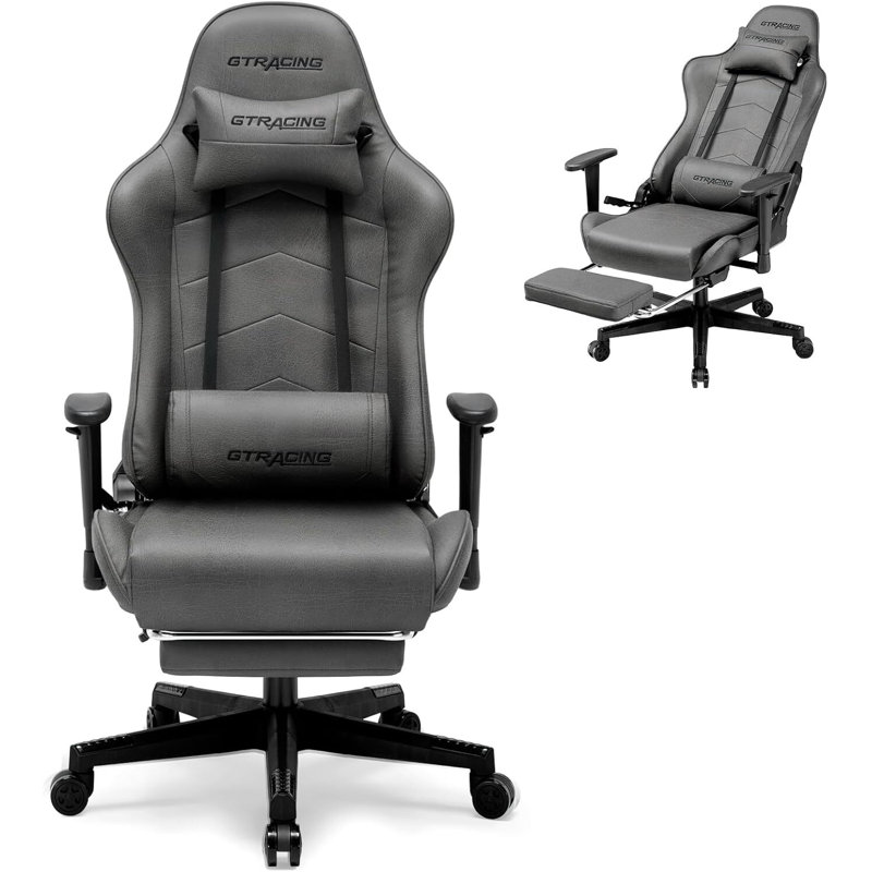 Gaming Chair Breathable Fabric,Racing Style Computer Chair For Adult,Adjustable Reclining Backrest And Lumbar Support,Stylish High Back Chair For Gaming And Office