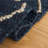 Anainah Vintage Leather Hand Woven Leather/Jute/Cotton Geometric Rug in Black/Natural-1531824764