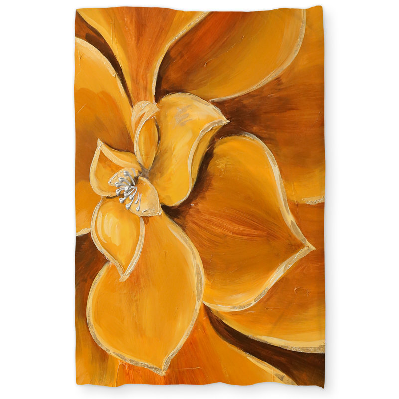 Orange flower closeup - Orange Office duvet cover | Home decor