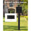 Mailbox Post In-Ground Aluminum Mailbox Post Kit with Plate 56x4x4in