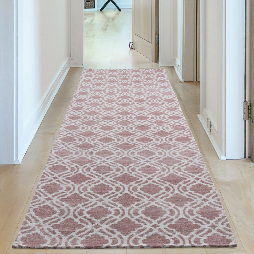 Carina Washable Rugs Trellis Design in Pink
