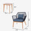 Fauteuil moderne en corde tissée avec table basse en chêne rouge-584101354