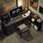 Black Rectangular Solid Wood desk-791259942