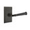 Merrimack Round Privacy (Bed & Bath) Door Lever with Rectangle Rosette
